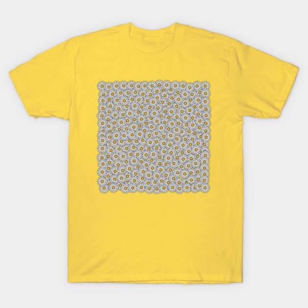 Daisy flowers print T-Shirt by YellowParty